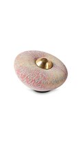 Urn / Mini Urn - Urn Disk klein Rainbow Red - Urn voor as - Urn Hond - Urn Kat - Urn Keramiek - Urn Kunst - As-Gedenkstuk – Keramiek urn