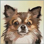 Wizardi Diamond Painting Kit dog Portrait WD2305