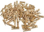 100 stuks houten knijpers naturel 2,5cm
