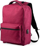 Sac à dos / sac à dos anti-vol rouge 13 litres avec compartiment anti-skimming USB et RFID - Sac à dos / sacs anti-vol / pickpockets