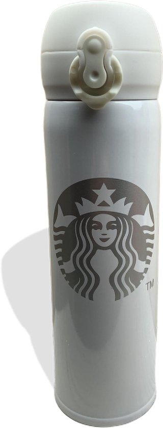Verlammen transfusie Overtollig Starbucks duurzame RVS Thermosfles | Wit | Voor Koffie, Thee, of Water |  Isolerende... | bol.com
