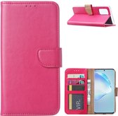 Samsung Galaxy S20 Plus Boek hoesje met Pasjeshouder - Roze/Pink