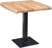 Nancy's Trendy Eettafel - Natuurlijke keukentafel - Acaciahout - Eetkamertafel - Eettafels - 80 x 75cm