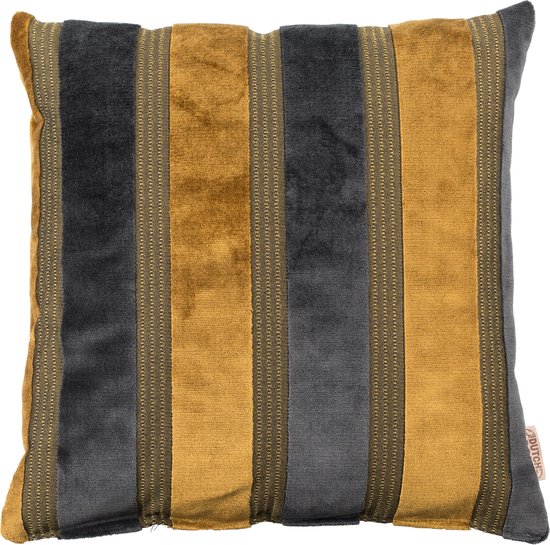 | Dutchbone Scott Sierkussen Geel Grijs 45x45 cm | Dutchbone Scott Sierkussen Geel Grijs 45x45 cm