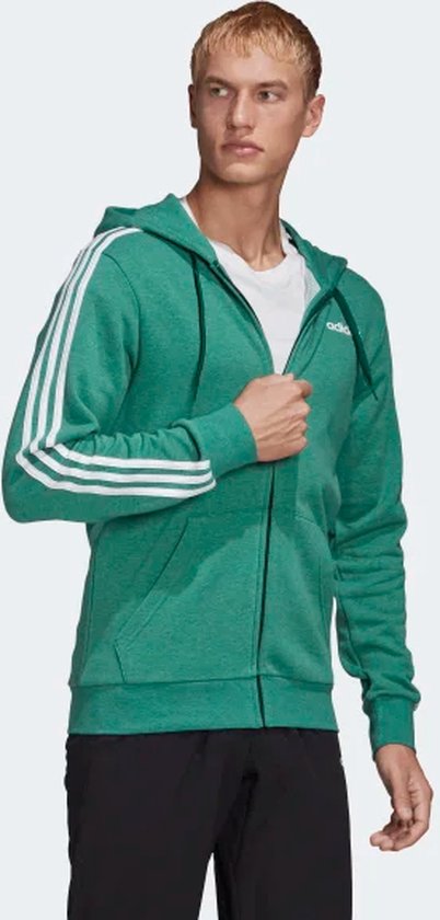 Veel gevaarlijke situaties Zaailing merk op adidas Essentials 3-Stripes vest heren groen/wit | bol.com