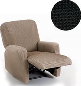 Milos Fauteuilhoes voor Relaxstoel - Zwart - Geschikt voor 60-85cm Breedte - Extreme Stretch Stoelhoezen