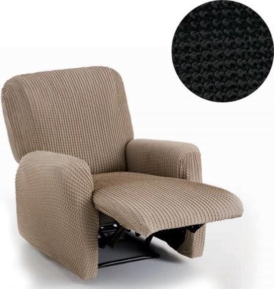 Geldschieter toewijzen Delegeren Milos - Stoelhoes voor uw relax fauteuil - 60cm tot 85cm breed - Zwart |  bol.com