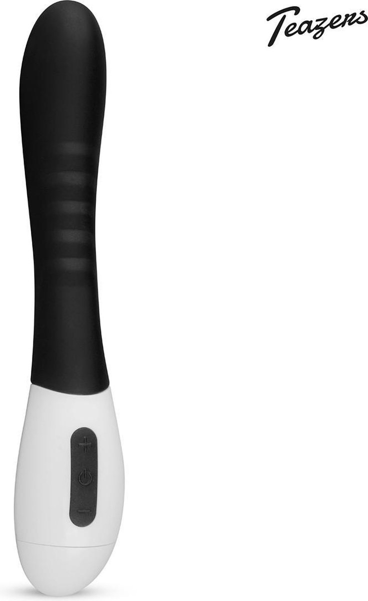 Teazers G-Spot Vibrator - Siliconen Oplaadbare G-Spot Vibrator voor Vrouwen – 30 Verschillende Vibratiestanden - Gebogen Schacht voor Gerichte G-spot Stimulatie – Zwart