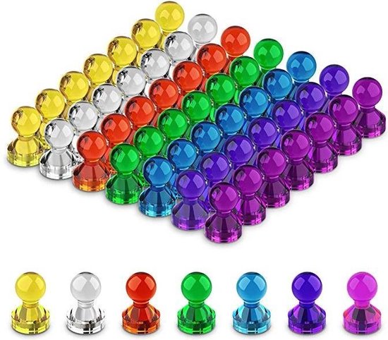 Magnetische gekleurde pionnen - 20 stuks - Whiteboard magneet - sterk en  ideaal om... | bol.com