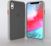 HYBRID | Silica Gel + TPU Transparant Shockproof Backcover iPhone X/XS - Wit