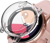 Samsung Galaxy Watch Active 2 40mm Hoesje + Screenprotector - Siliconen TPU Case Transparant - Volledige 360 Graden Bescherming