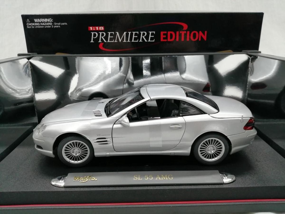 Mercedes Benz Sl 55 Amg 2004 Zilver 1 18 Maisto Bol Com Mercedes Benz Sl 55 Amg 2004 Zilver 1 18 Maisto Bol Com
