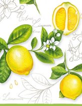 Servetten met citroen print