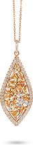 Velini jewels -P6554R -Hanger+Ketting -925 Zilver rosé -Gekleurde Cubic Zirkonia