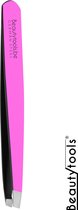 BeautyTools Epileerpincet PRECISION - Pincet met Schuine Bek Voor Wenkbrauwen - Barbie Pink - Tweezers (9.5 cm) - (BT-1949)
