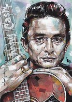 Johnny Cash gitaar canvas print 03 (40x60cm)