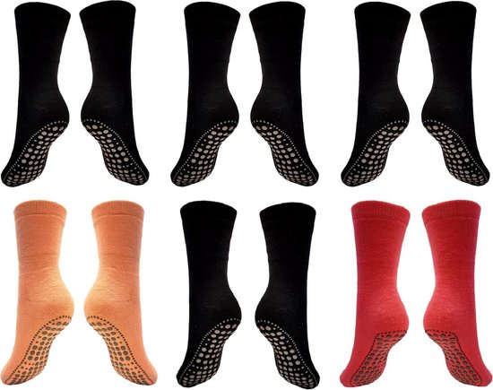 Anti Slip Huis-sokken Set Van 6 Paar Maat 39-42
