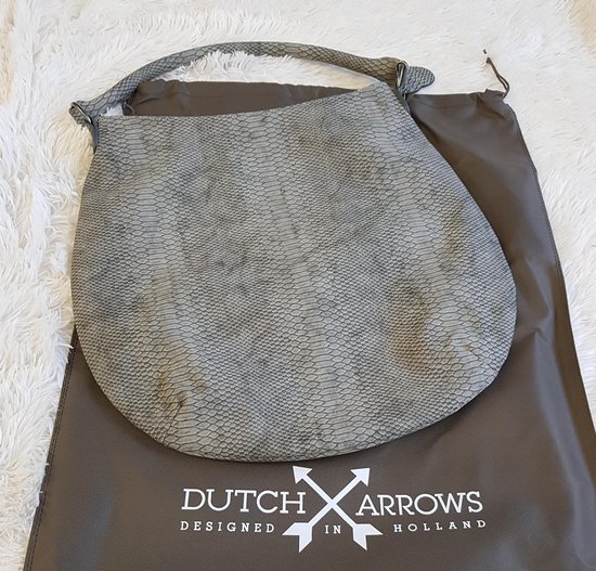 Dutch Arrows - Groot sac à main en cuir - Grijs - Imprimé serpent - Cuir  véritable -... | bol.com