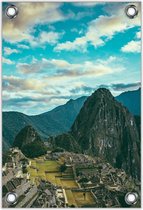 Tuinposter –Machu Picchu - Peru– 60x90cm Foto op Tuinposter (wanddecoratie voor buiten en binnen)