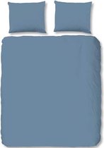 HIP Uni Satin - Dekbedovertrek - Lits-jumeaux - 240x200/220 cm + 2 kussenslopen 60x70 cm - Ice Blue