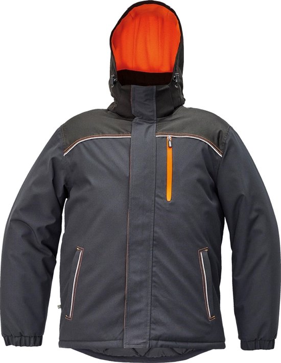 Knoxfield Winterjas parka antraciet/oranje, maat XXXL