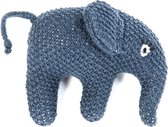 Smallstuff Rammelaarknuffel Gebreid Olifant 7x8 Cm Blauw