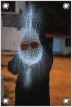 Tuinposter –Waterbal met Zonnebril– 100x150cm Foto op Tuinposter (wanddecoratie voor buiten en binnen)