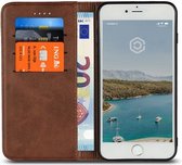 Casecentive Leren Wallet case - Portemonnee hoesje - iPhone 7 / 8 Plus bruin