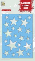 LCDCS001 Layered combi Dies Christmas stars Layer A)