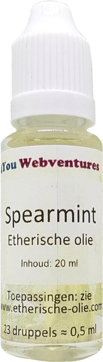 Goedkoopste Pure etherische spearmintolie - 40 ml (2x 20 ml) - etherische olie - essentiële spearmint olie