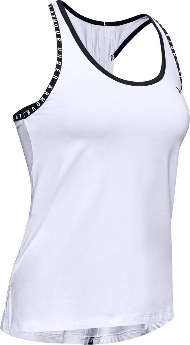 Under Armour Knockout Tank Dames Sporttop - Maat M - White / White / Black