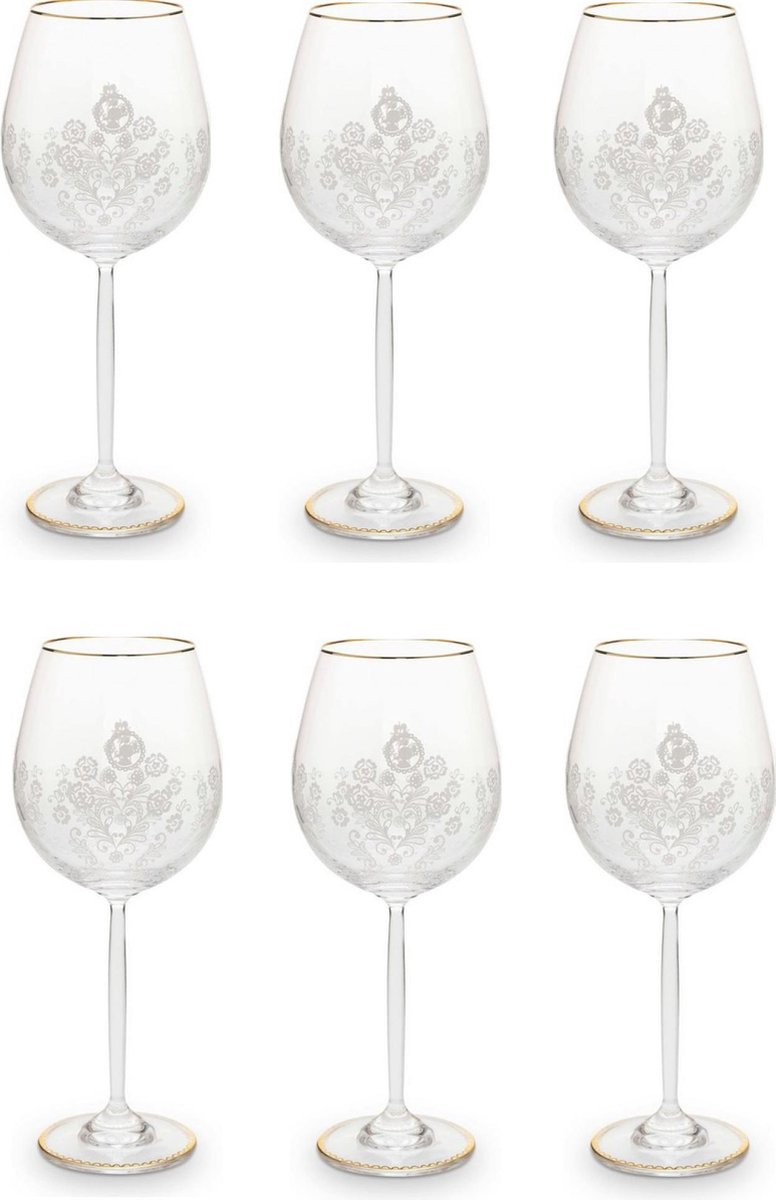 Pip Studio Floral Wijnglas - 6 stuks | bol.com