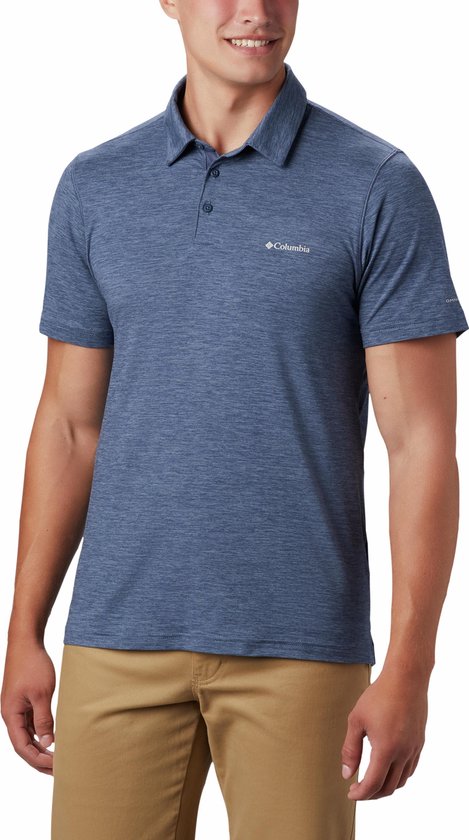 Columbia Outdoorshirt Tech Trail Polo Heren Dark Mountain Maat S bol