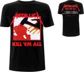 Metallica Heren Tshirt -L- Kill 'Em All Tracks Zwart