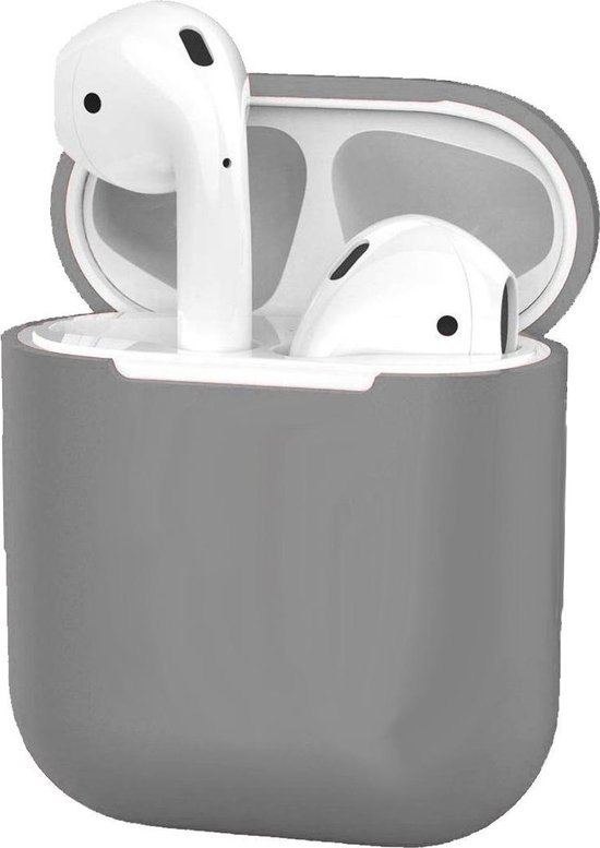 Siliconen pour Apple AirPods 2 Case Cover Ultra Thin Case - Grijs
