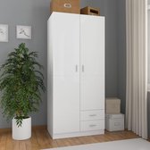 Kledingkast Garderobe Wit (Incl LW Anti Kras Vilt) / kleding garderobe kast / Klerenkast garderobe / Kleding kast