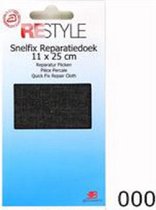 Restyle Snelfix Reparatiedoek JEANS  (100 % katoen)  Opstrijkbaar 11x25cm kleur 000 zwart