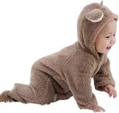 Berenpakje Baby - Beren Onesie Baby - Boxpakje Beer Baby -  0-6 Maanden - Bruin