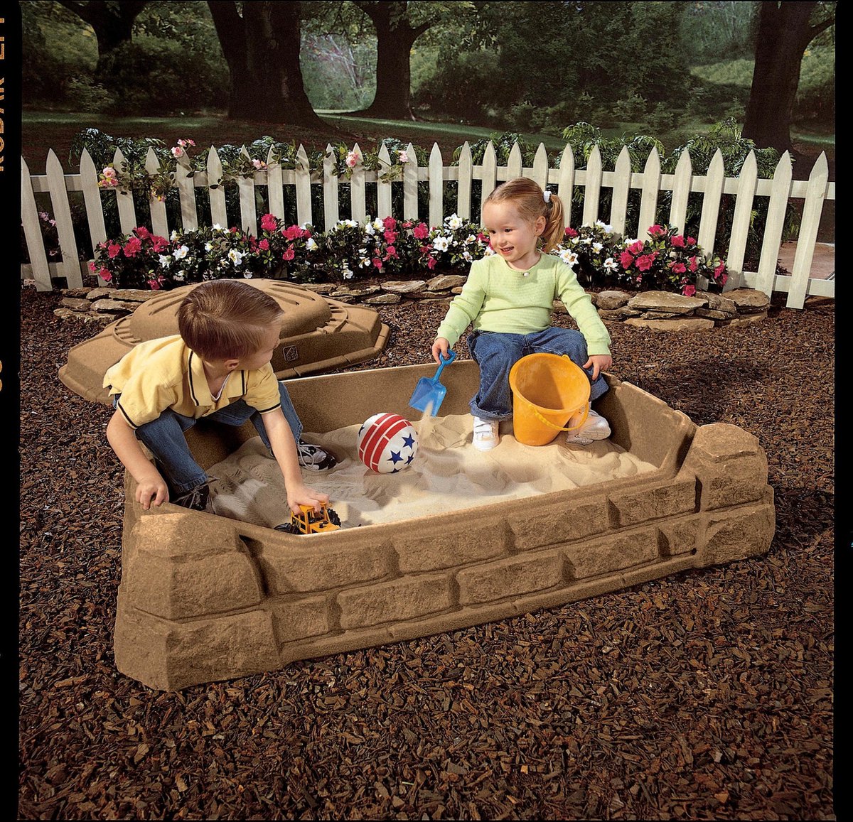 Step2 Naturally Playful Zandbak - Met Deksel en Zitbankjes - Zandbak van plastic / kunststof voor kinderen — afbeelding 15