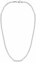 zilveren koord collier 45 cm voor dames