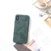 Flanel Ribfluweel Backcover voor iPhone 11 - Groen