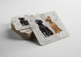 Hond Labrador | Houten Onderzetters 6 Stuks