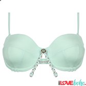 BOHO Bikini Top - Ibiza - devine bandeau – groen - mint green - S - Cup A