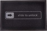 Deurmat Slide to unlock Wasbaar 30°C 40x60 cm