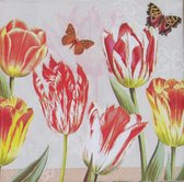 Servetten Mer de Tulipes 33 x 33 cm