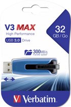 Verbatim Store 'n' Go V3 Max Usb-stick - USB 3.0 A - 32 GB - blauw