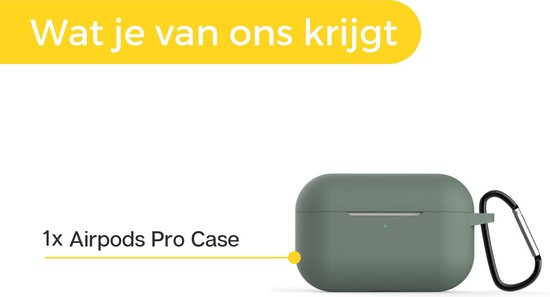 Apple Airpods Pro Siliconen Case Hoesje - Beschermhoes - Dennen Groen - Pless®