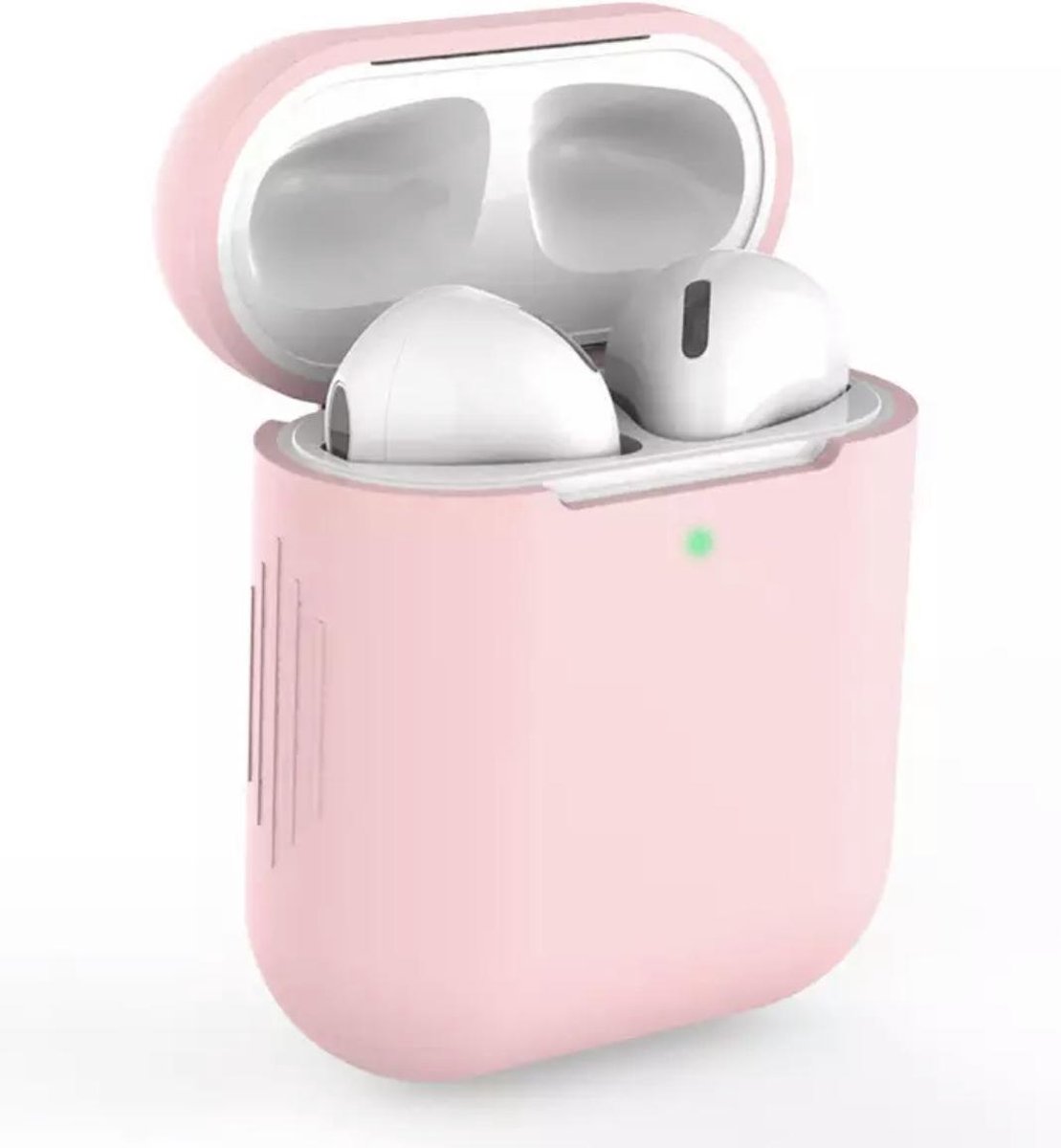 Bescherm Hoes Cover Case geschikt geschikt voor Apple AirPods (Siliconen) - Roze - Merkloos