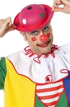 Bolhoed clown met noppen neon pink