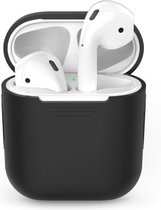 Siliconen Bescherm Hoesje Cover Zwart voor Apple AirPods 1+2 Case